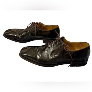 Mezlan Platinum Caspeo Brown Leather Oxford Shoe Men’s Sz10M